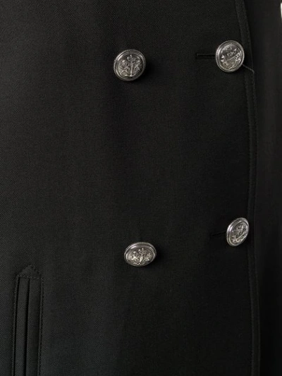 Shop Alexander Mcqueen Loose Flared Coat In Black