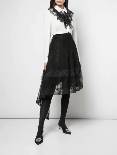 Shop Marc Le Bihan Lace A-line Skirt In Black