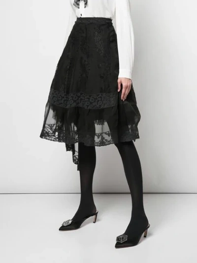 Shop Marc Le Bihan Lace A-line Skirt In Black
