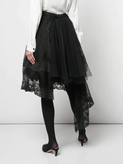 Shop Marc Le Bihan Lace A-line Skirt In Black