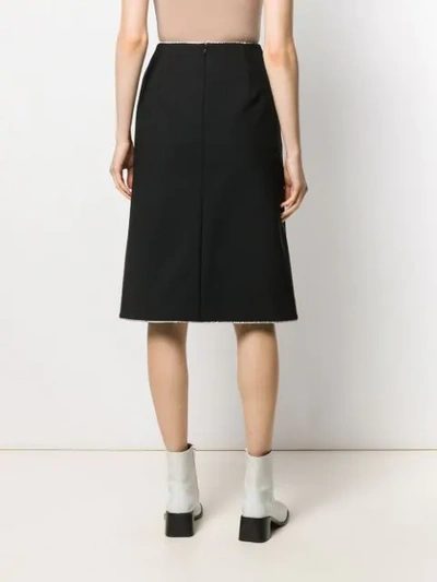 AREA CRYSTAL TRIM SKIRT - 黑色