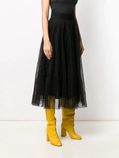 Shop Zimmermann Tulle Midi Skirt In Black