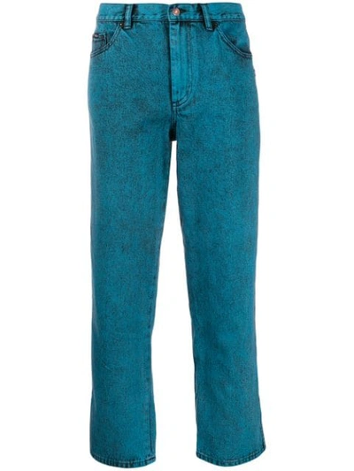 Shop Marc Jacobs Cropped Turn Up Jeans In Blue