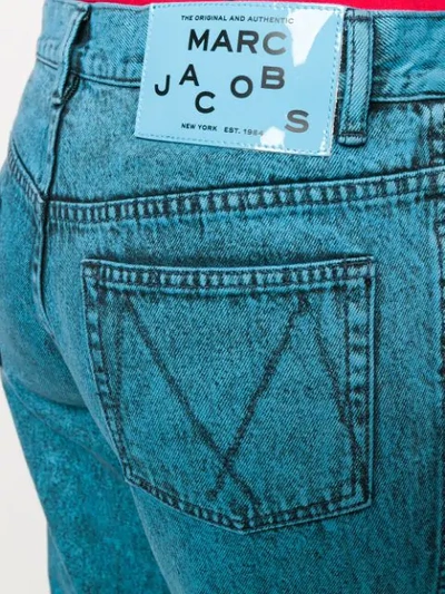 Shop Marc Jacobs Cropped Turn Up Jeans In Blue