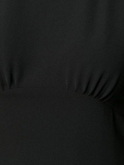 Shop P.a.r.o.s.h Puffed Sleeve Dress In Black
