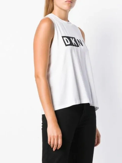 Shop Donna Karan Logo Tank Top In White