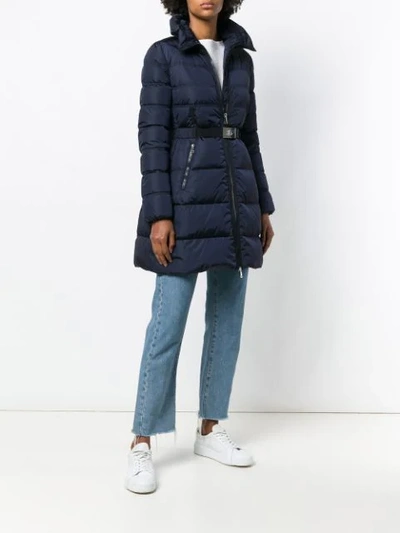 Shop Moncler Accenteur Padded Coat - Blue