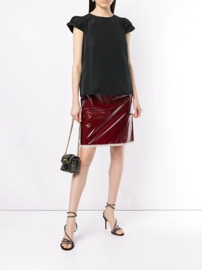 Shop N°21 Lace Hem Midi Skirt In Red