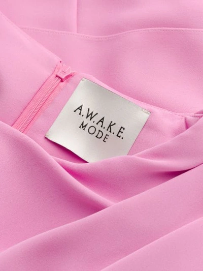 Shop A.w.a.k.e. Draped Asymmetric Top In Pink