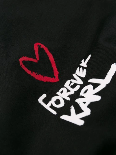 Shop Karl Lagerfeld Forever Karl T-shirt In Black
