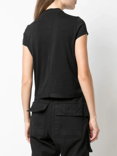 Shop Rick Owens Drkshdw Embroidered Patch Fitted T-shirt In Black