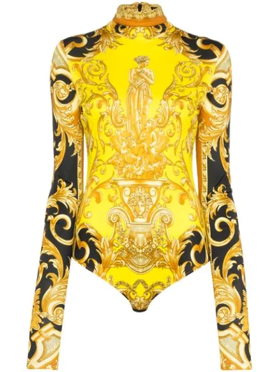 BAROQUE PRINT FITTED BODYSUIT