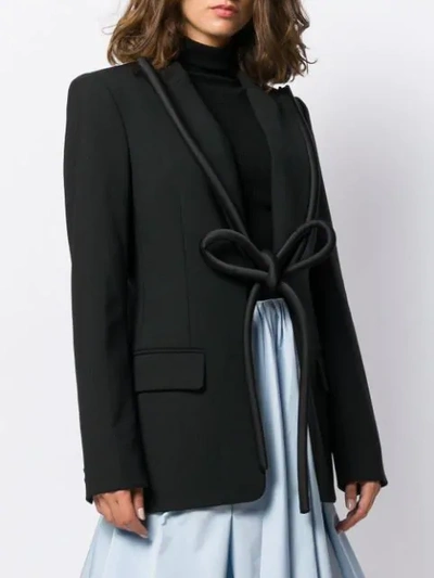 Shop Area Bow Front Blazer In Black