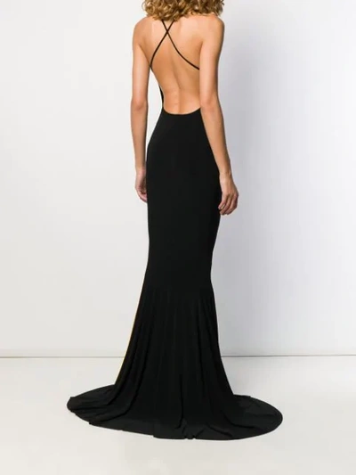 Shop Norma Kamali Fitted Evening Dress In Nero