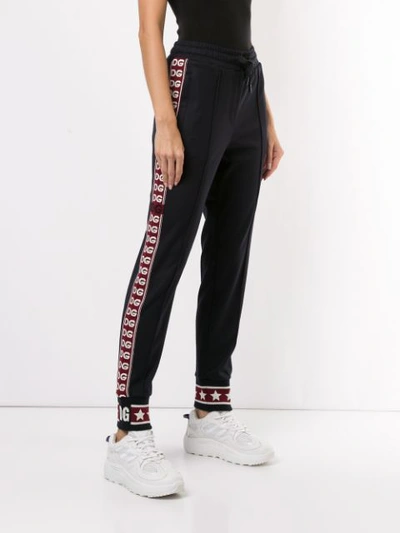 Shop Dolce & Gabbana Side-stripe Tracksuit Bottoms In Black