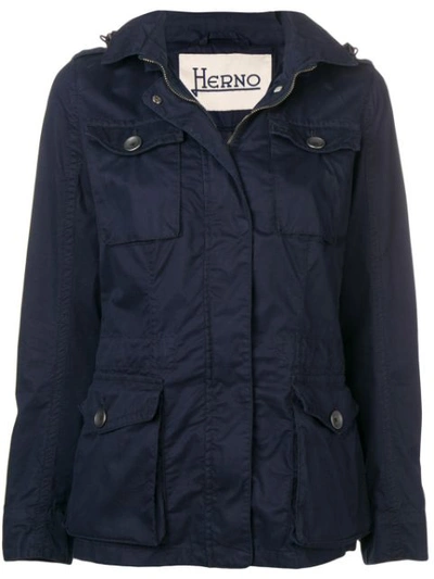 Shop Herno Blue Lightweight Jacket