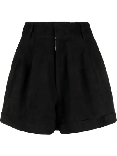 Shop Manokhi High Waisted Shorts In Black