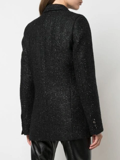 Shop Amiri Tweed-blazer In Black