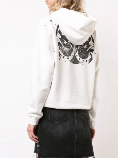 Shop Givenchy Graphic Print Star Hoodie In White