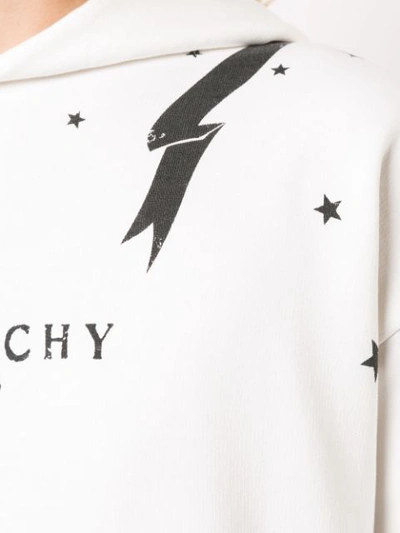 Shop Givenchy Graphic Print Star Hoodie In White