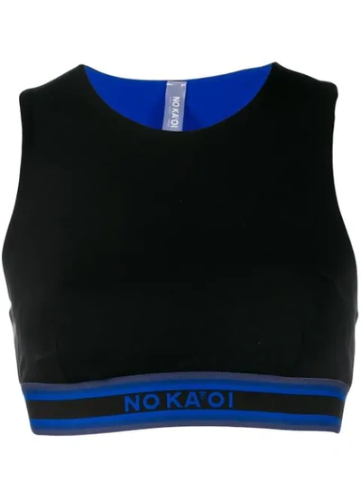 Shop No Ka'oi Nightfall Sports Bra Top In Black