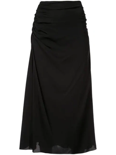 Shop Theory Drape Detail Skirt In Black