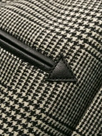 Shop Saint Laurent Double-breasted Houndstooth Jacket In Black