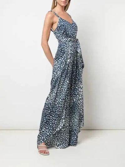 Shop Alexis Leopard Print Jumpsuit In Blue