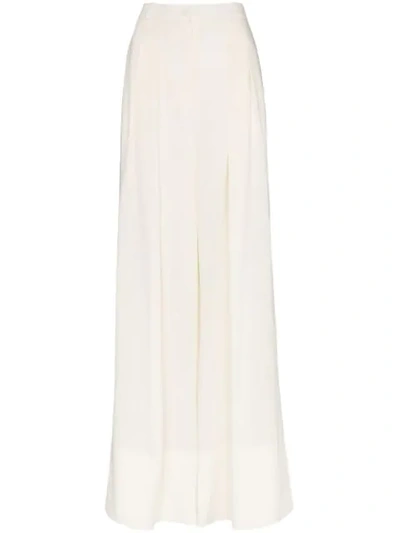 Shop Jacquemus Wide-leg Trousers In White