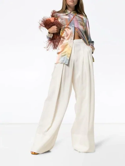 JACQUEMUS WIDE-LEG TROUSERS - 白色