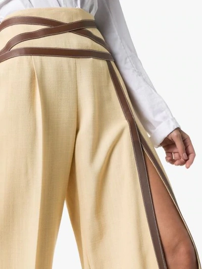 Shop Rosie Assoulin Applesauce Criss-cross Trim Trousers In 271 Sand