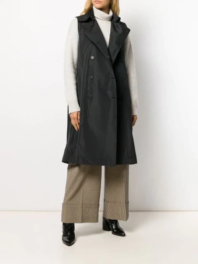 Shop Eudon Choi Double Breasted Coat In Black