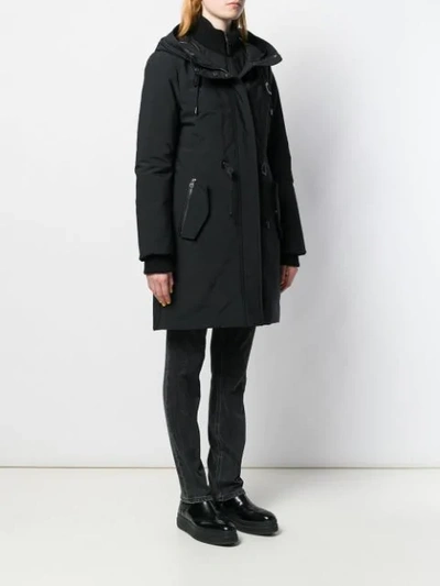 Shop Mackage Hooded Parka In Black