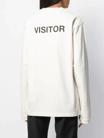 Shop Ambush Graphic Print Sweatshirt In White
