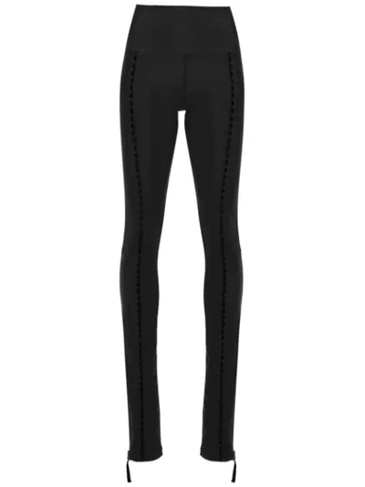 Shop Andrea Bogosian Skinny Trousers In Black