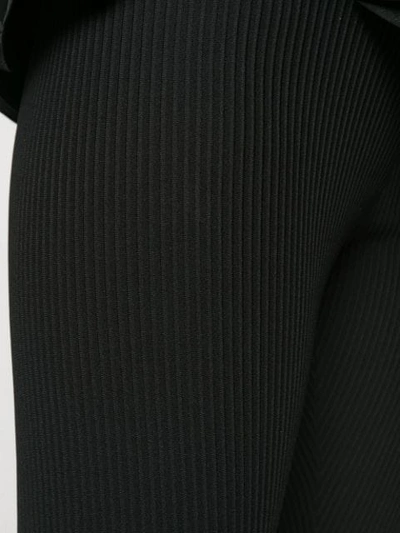 Shop Off-white Ribbed Leggings In Black