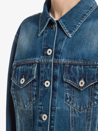 Shop Prada Denim Jacket In Blue