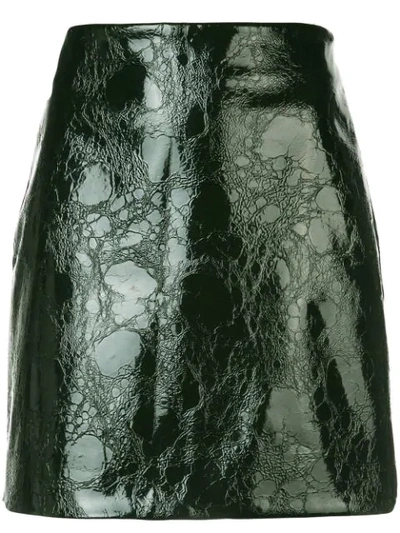 Shop Nomia Textured Straight Mini Skirt - Black