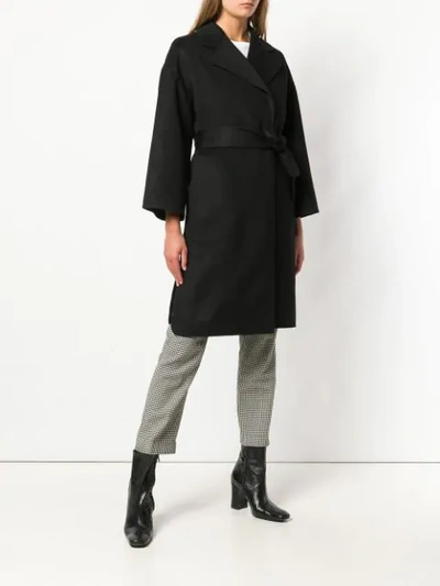 Shop Theory Cocoon Coat In Black