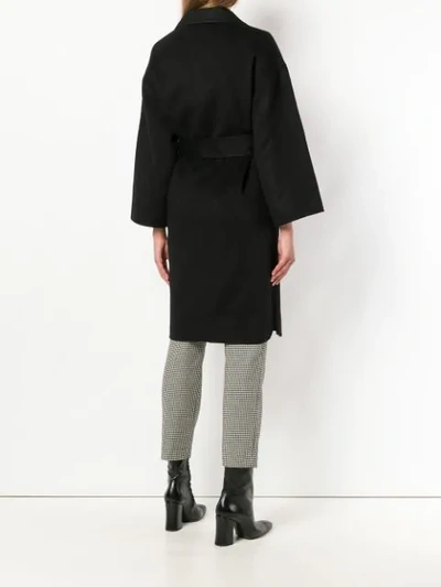 Shop Theory Cocoon Coat In Black