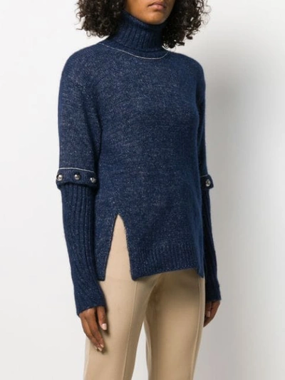 Shop Chloé Detachable Sleeves Jumper In Blue