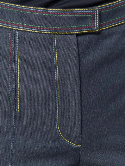 Shop Carolina Herrera Flared Denim Jeans - Blue