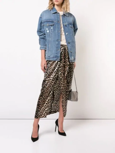 Shop Stella Mccartney Painted Denim Jacket In Blue