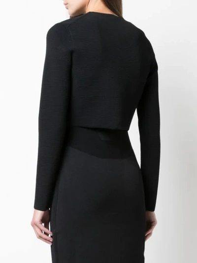 Shop Narciso Rodriguez Zipped-up Cardigan In Black