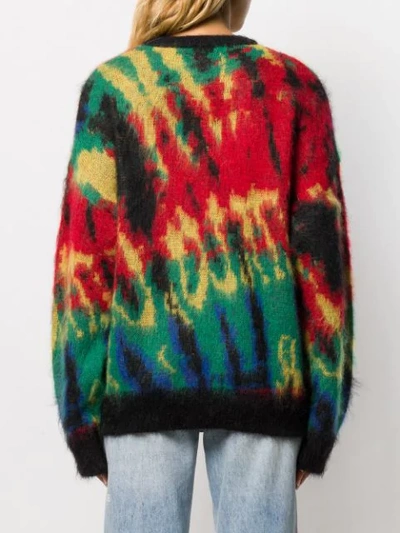 DSQUARED2 PATTERNED FUZZY KNIT JUMPER - 黑色