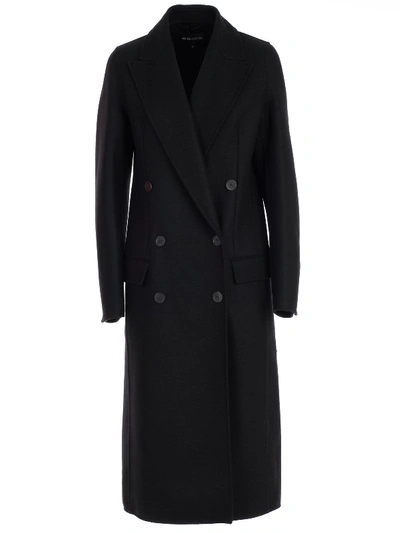 Shop Ann Demeulemeester Coat Double Breasted In Black