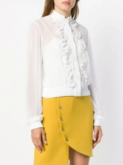 Shop Genny Ruffle Front Blouse - White