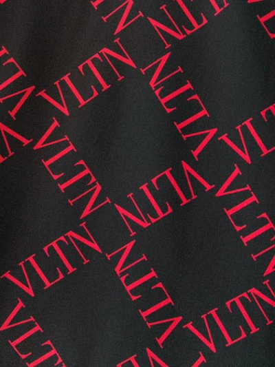 Shop Valentino Vltn Printed Logo Blouse In Black