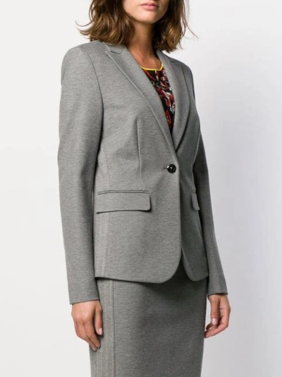 Shop Escada Sport Single-breasted Blazer In Grey