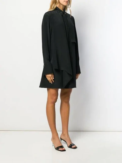 Shop Stella Mccartney Draped Panel Shirt Dress In Black
